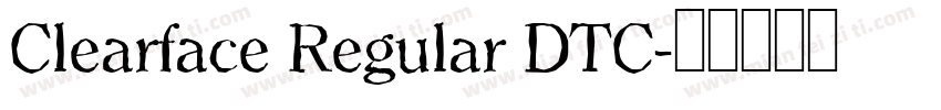 Clearface Regular DTC字体转换
